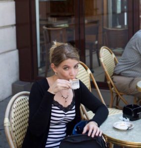 Ashley Rescot espresso in Paris